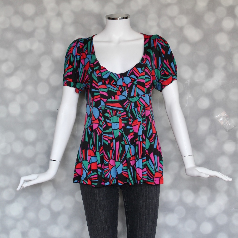 Almost VINTAGE Marc by Marc Jacobs Geometric Silk-blend Top - Size M